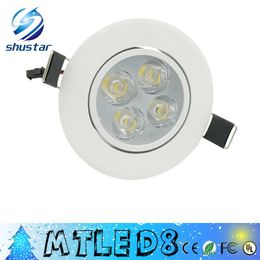 Led Dimmable 9W 12W Led DownLights High Power Led Downlights Recessed Ceiling Lights CRI>85 AC 110-240V With Power Supply