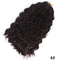 free shiping Pre twisted wave hair Curly Senegalese Twists half curl Crochet Braids 16inch Synthetic Crochet Hair Extensions Braid 35strands