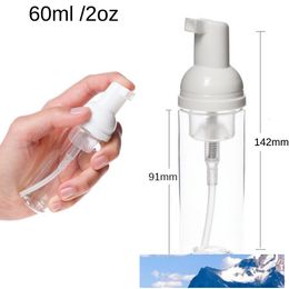 60ML Foaming Soap Dispenser Bottle, PET Portable Travel Size Refillable Foam Bottle For Soap, Shampoo, Lotion, Facial Cleanser, Facial