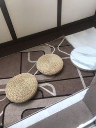 Natural Pouffe Round Hand-made Weaving Natural Straw Cushion Meditation Pillow Soft Floor Yoga Chair Seat Mat Tatami Window Pad210O