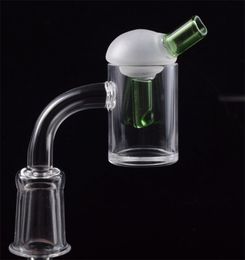 DHL 4mm Thick Bottom 45 90 Quartz Banger With Glass Coloured Carb Cap Flat Top 10mm 14mm 18mm For Glass Bong Dab Rigs