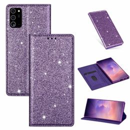 Luxury Bling Glitter Magnetic Flip Cover Leather Wallet Case for Samsung Note20 plus A51 A71 5G A11 A21 A21S A31 A70E