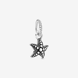 New Arrival 100% 925 sterling silver Beaded Starfish Pendant Fashion Jewellery making for women gifts free shipping