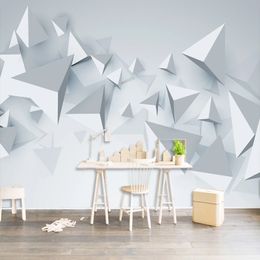 Custom Photo Wallpaper 3D Stereoscopic Abstract Geometric Art Wall Painting Modern Living Room Office Wall Decor Bedroom Mural