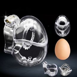 Plastic Male cock lock penis ring ball stretcher enclosed small Chastity device cage BDSM bondage restraint sex toy for men T200727