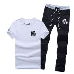 2 PCS! 2020 Mens Fashion Suit, Summer Style Wear (T-shirt & Shorts), Causal Male Tracksuit set, Man t Shirt