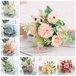 Fake Flowers Simulation Rose Peony Fake Flower Wedding Fake Flowers Holding Flowers Wedding Decoration Photography Props 28 Designs BT62