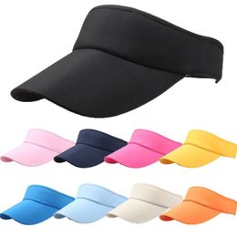 Sun Hat Visor Golf Hats Plain Adults Summer Cheaper Blank Sports Caps For Mens Womens Adjustable Beach casquett 11 Solid Color Wholesale