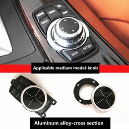 Car Multimedia Button Cover Stickers for BMW 3 5 Series X1 X3 X5 X6 F30 E90 E92 F10 F18 F11 F07 GT Z4 F15 F16 F25 E60 E61 Accessor296M