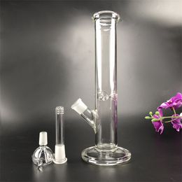 10.2inch straight tube glass water bongs hookahs huge base 18 joint dab rig for smoking accessories