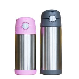 12oz baby bottle sippy cup 350ml water bottle with bounce lid double walled stainless steel tumbler insulated thermal with lid c01