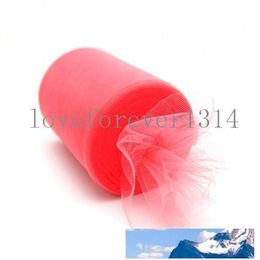 High Quanlity Nylon Coral Tulle Roll Spool 6"x100yd Tutu DIY Craft Wedding Car Decorations ,12COLOURS