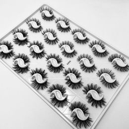 Thick natural false eyelashes set 20 pairs handmade mink fake lashes curling eye makeup 8 models available with gold retail box DHL Free