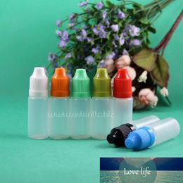 100 Sets/Lot 10ml Plastic Dropper Bottles Child Proof Long Thin Tip PE Safe For e Liquid Vapour Vapt Juice 10 ml