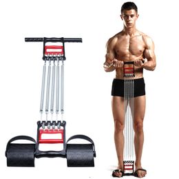 Spring Chest Developer Expander Men Tension Puller Fitness Stainless Steel Muscles Exercise Resistance Bands Workout Equipment