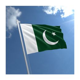 3x5 Pakistan Flag Custom , National 100% Bleed Polyester Fabric Hanging Flying ,Outdoor Indoor, Most Popular Flag