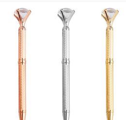 Sculpture Gold Metal Ballpoint Pens Super Diamond Crystal Pen Wedding Office School Writing Supplies Advertising Signature Pen
