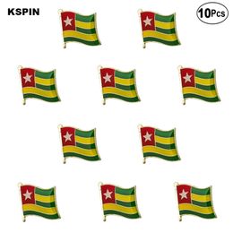 Togo Flag Lapel Pin Flag badge Brooch Pins Badges 10Pcs a Lot