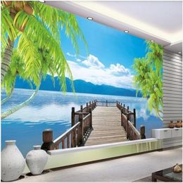 3d murals wallpaper for living room Sea landscape wallpapers TV background wall beautiful scenery wallpapers