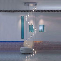 US $191.52 16% OFF|Duplex staircase chandeliers modern staircase chandelier LED crystal chandelier rotating staircase lamp long chandelier|suspension US $191.52 16% OFF|Duplex staircase chandeliers modern staircase chandelier LED crystal chandelier rotating staircase lamp long chandelier|suspension
