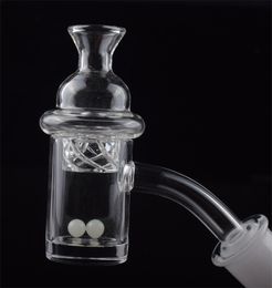 Hot Sale Flat Top 5mm Bottom 10mm 18mm Quartz Banger 14mm Nail with Spinning Carb Cap and Terp Pearl Insert for Glass Bongs