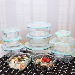 1040ml Glass Food Storage Container with Lids Glass Meal Prep Containers Airtight Glass Lunch Bento Boxes BPA Free & Leak Proof