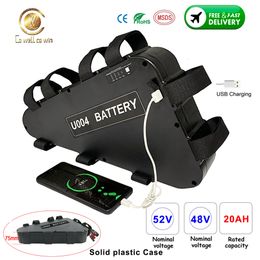 48V eBike Batteries 52V 20AH Triangle Electric Bicycle Battery 18650 Lithium Bike Pack for 1500W 1000W