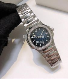 8 Style New Arrival 7010 VK Quartz Women's Watch 32.5mm Diamond Bezel Blue 3ATM Waterproof 316L Steel Sapphire Luminous Ladies Watches