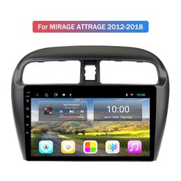 Car MP5 Player Video Stereo for MIRAGE ATTRAGE 2012-2018 Radio USB AUX FM Bluetooth HD Capacitive Touch Screen with Microphone