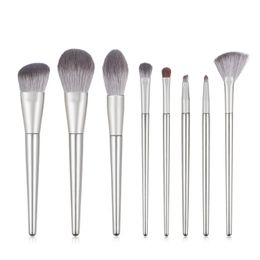 8Pcs Makeup brushes set for eye shadow blush foundation cosmetics super soft horse hair wood handle brushes makeup accessory DHL Free