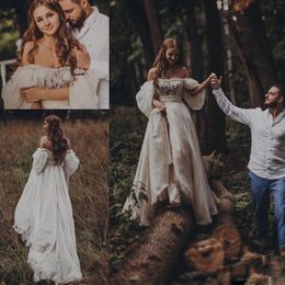 Wedding Dresses Country Style Sheath Column Bridal Off Shoulder Gowns Appliques Country Style petites Plus Size Custom Made