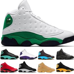 Aurora Green Playground Flint High Quality Jumpman 13 Men Women Basketball Shoes 13s Bred Luky GREEN Cap and Gown Sport Sneakers