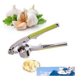 Stainless Steel Garlic Press Hand Garlic Cutter Alloy Ginge Crusher Manual Garlic Presses Squeeze Kitchen Tools Accessories