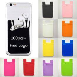 Credit Slim Pocket Adhesive Card Cards Pack Women Men Cell Phone Stick Holder Case Cash Pouch Organiser Sticker Wallets Protect s er