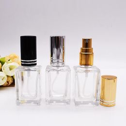 10ML Perfume Atomizer Square Glass Fragrance Parfum Bottle Empty Vial Cosmetic Refillable Perfume Bottle Fast Shipping LX2536