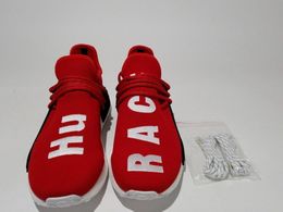 human race shoes red and black