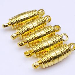 5PCS/lot Gold Magnetic Clasp Hooks Jewellery Clasps End Caps Necklace Bracelets Clasp Connectors for ewelry Hand Made Connected