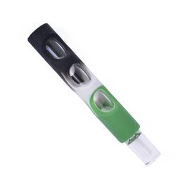 Newest Colorful Silicone Tube Cover Case Pyrex Glass Smoking Tips Mounthpiece Innovative Design Oner Hitter Portable Mini Hot Cake DHL
