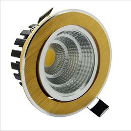 Gold LED Downlight 6W/9W/12W/15W Recessed LED Spot Light Ceiling Lamp Ultra gorgeous Dimmable LED COB Downlight