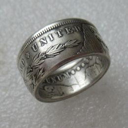 Vintage Silver Handmade Coin Rings Morgan Silver Dollar Ring Collecting Jewelry Size 6-13