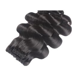 make order super double drawn body wave unprocessed brazilian virgin remy human hair natural Colour cuticle aligned hair from one donor