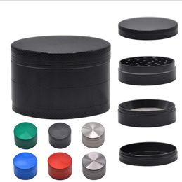 Herb Grinder Smoking Accessories 40mm 4 Layers Tobacco Zinc Alloy Grinders Hand Muller CNC Teeth LSK257-2