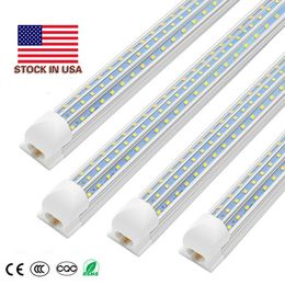 2 3 4 5 6 8Ft led tube lights V-Shape Lights Double Row Integration LED t8 Cold 270 degree beam angle bulbs