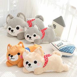 70/90cm Cute Shiba Inu brother bedside pillow plush toy high quality cute doll bed home decor pillow birthday Xmas gift for kids