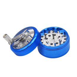 HORNET Metal herb grinder Aluminium smoking grinder 63MM 3Piece Whorl Style Metal Tobacco Crusher Hand Crank Miller Pollinator Grinders