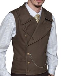 Men's Double Breasted Wool Brown portmans jackets with Tweed Detailing - Perfect for Weddings and Business Attire