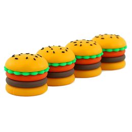 hamburger container unqiue shape Home Storage box nonstick jar wax oil rigs portable tobacco smoking containers