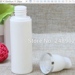 Make Up Tools Silver Line Airless Bottle With Transparent Cap Empty Plastic Cosmetic Containers 100pcs/lot