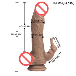 8.66inch Huge Dildo double hardess Penis Realistic Sex Toys Silicone Dildos Female Masturbation toys J1748