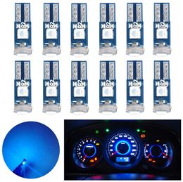 1000Pcs/Lot Blue T5 W3W W1.2W 18 37 70 73 74 Auto Lamp 3SMD 3030 LED Car Dashboard indicator AC Panel Cluster Wedge Light Instrument Bulb